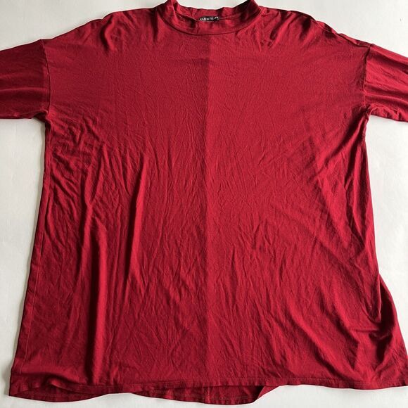 Eileen Fisher Mock Neck‎ Tunic Top Pullover Stretch Knit Large Comfy Everyday - Picture 1 of 11